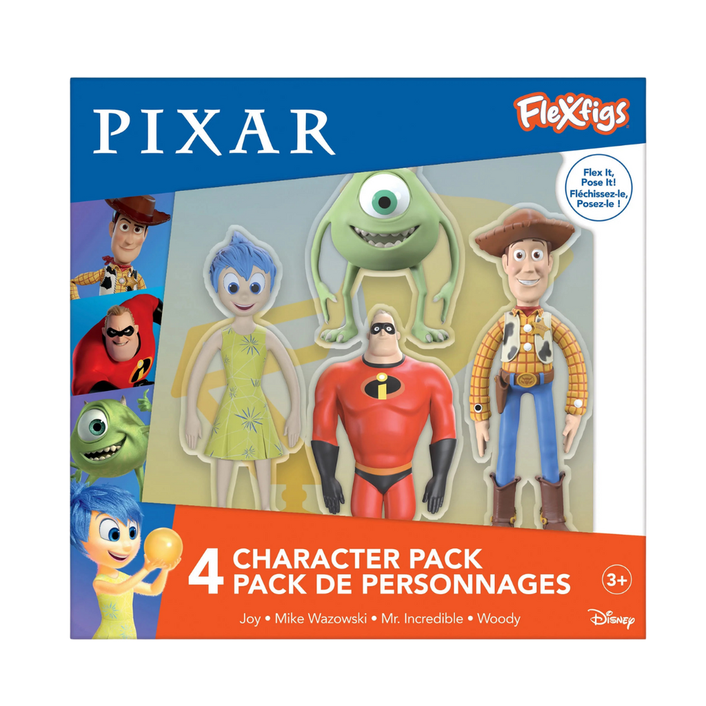 #55071 FlexFigs Pixar 4-Pack Series 1 | Bendable Disney Pixar Figures.      Min Qty 2