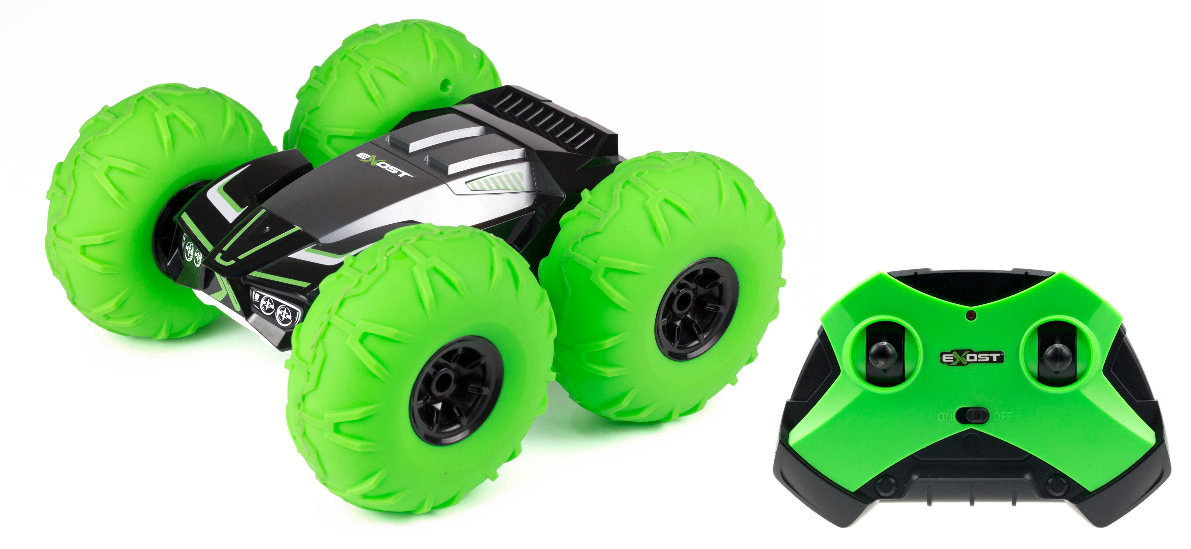 #20266 Exost 360 Tornado R/C Stunt Car Assortment (Red, Green & Yellow).    Min Qty 6