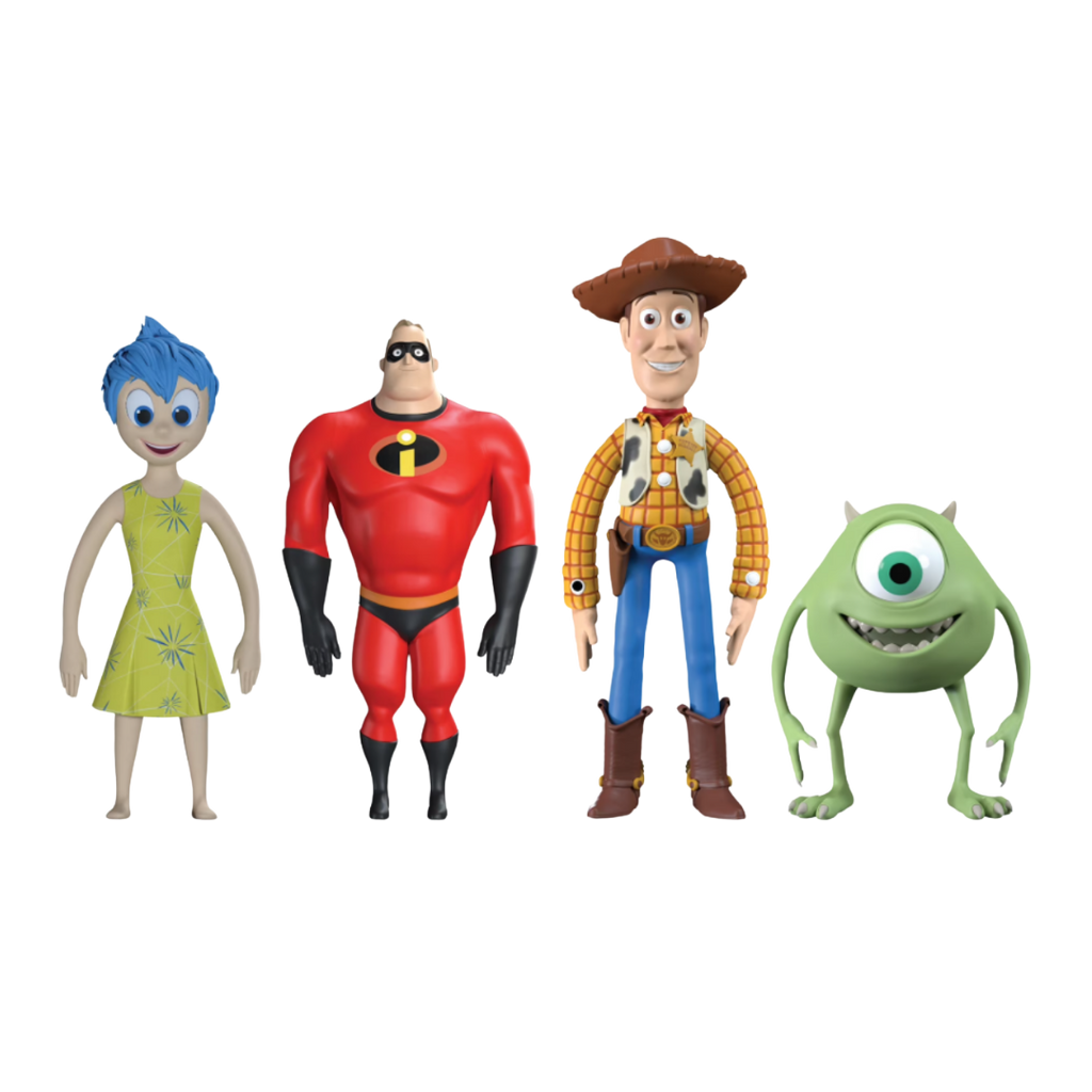 #55071 FlexFigs Pixar 4-Pack Series 1 | Bendable Disney Pixar Figures.      Min Qty 2
