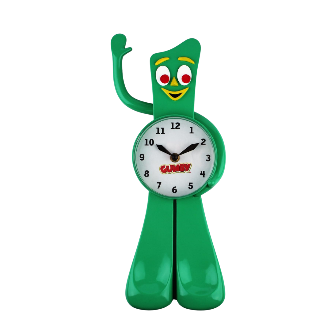 #CL 100  Gumby 3-D Motion Clock – Animated Wall Clock.  (Amazon sellers restricted) Min Qty 2