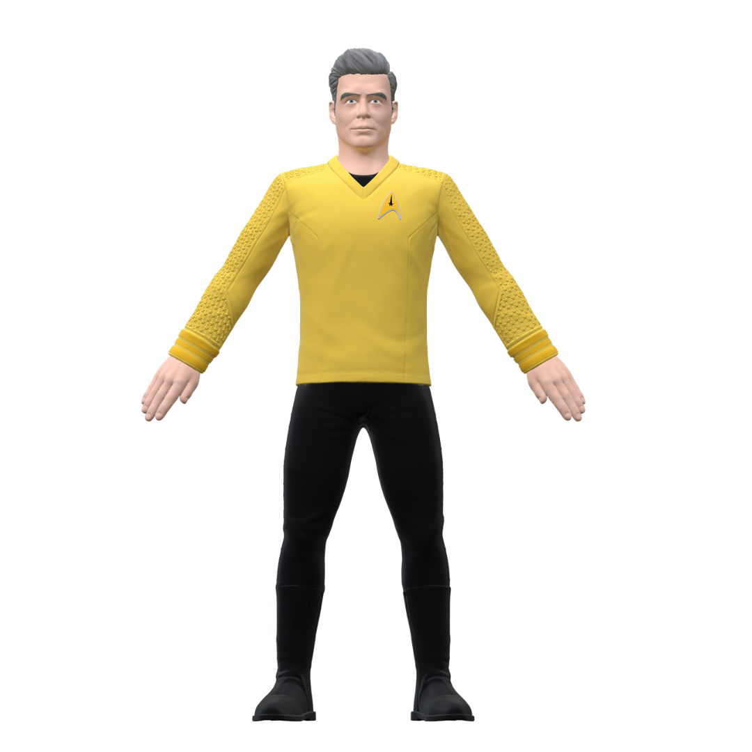 #55029 FlexFigs™ Star Trek™ Captain Pike 5” Bendable Figure.     Min Qty 4