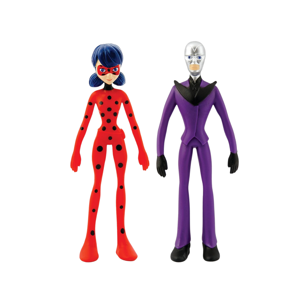 #55150 FlexFigs™ Miraculous “Transformation” 2-Pack (Ladybug & Hawk Moth).     Min Qty 6