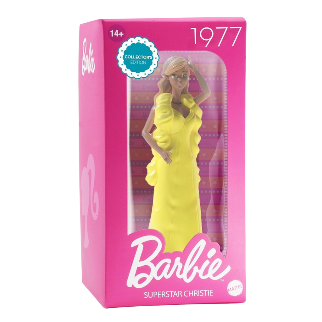 #3931 Barbie Collectible Figure 1977 Super Star Christie 6" – with Stand