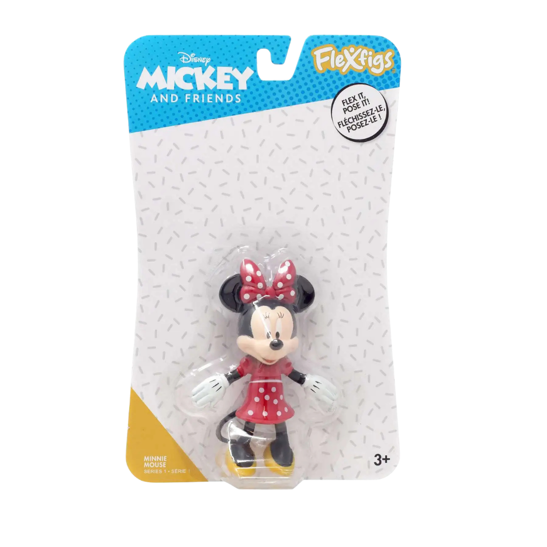 #55056 Minnie Mouse 3¾” FlexFigs™ Figure – Disney Mickey and Friends.      Min Qty 4
