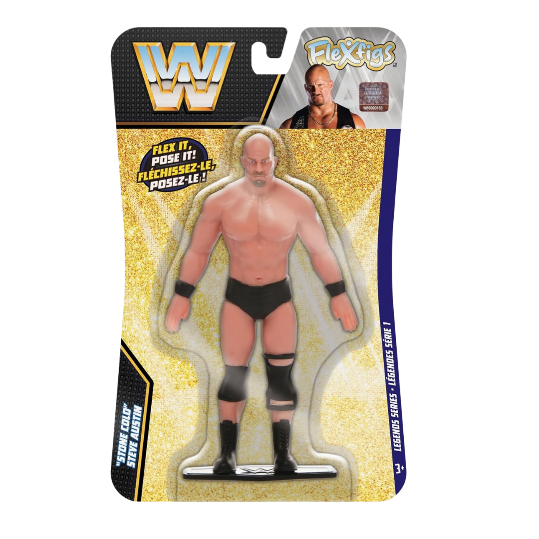 #55236 FlexFigs™ WWE The Rock 5¾" Bendable Figure.      Min Qty 4
