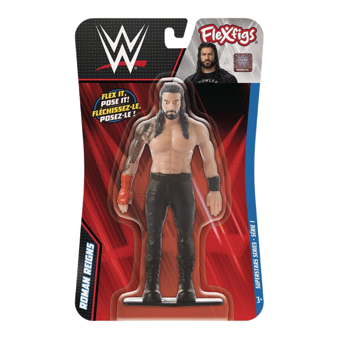 Discontinued. #55226 FlexFigs™ - Roman Reigns 5¼" Ages 3+.     Min Qty 4