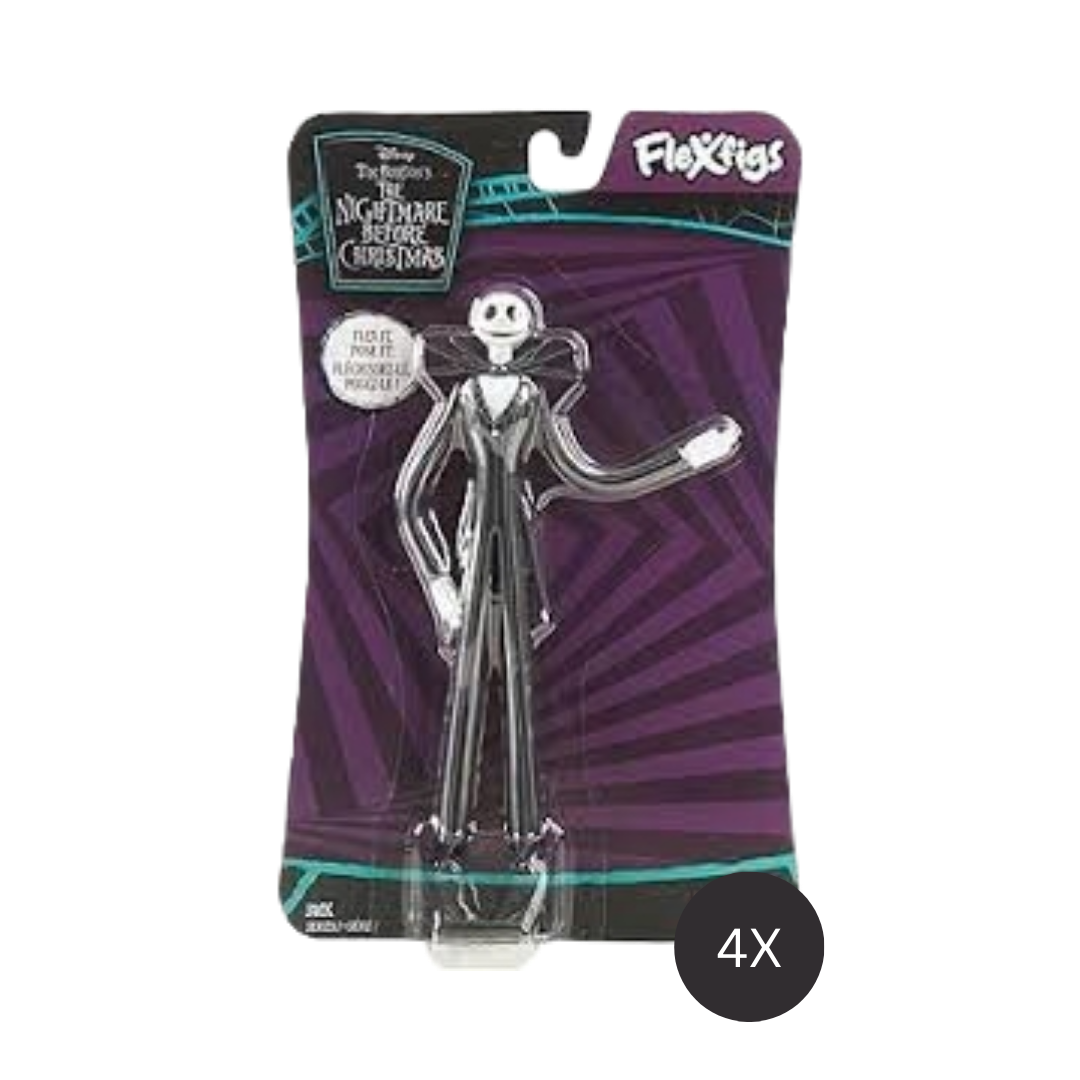 #55005 FlexFigs™ Nightmare Before Christmas 12-Pc Weighted Assortment (Jack, Sally, Zero & Oogie Boogie).  Min Qty 12