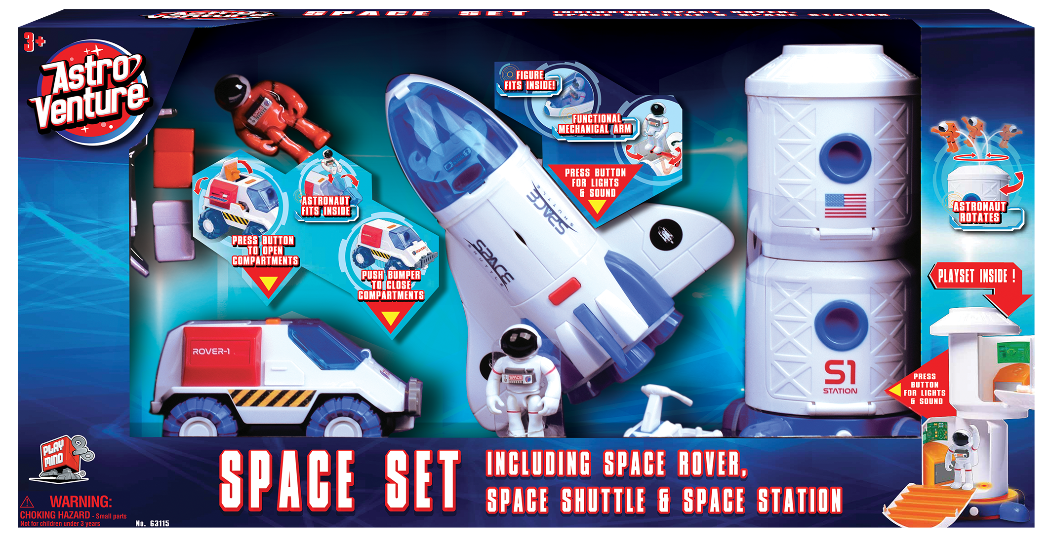 #63115 Astro Venture Space Set (Space Rover, Shuttle, Space Station)