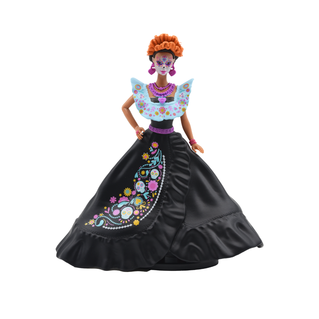 #790-004 Dia de los Muertos Barbie Collectible Figure – with Stand
