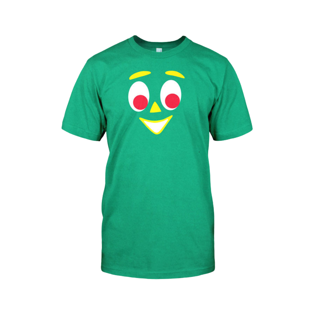 #TS 102 Gumby Face Graphic T-Shirt – Sizes S to 2XL. Min Qty 1